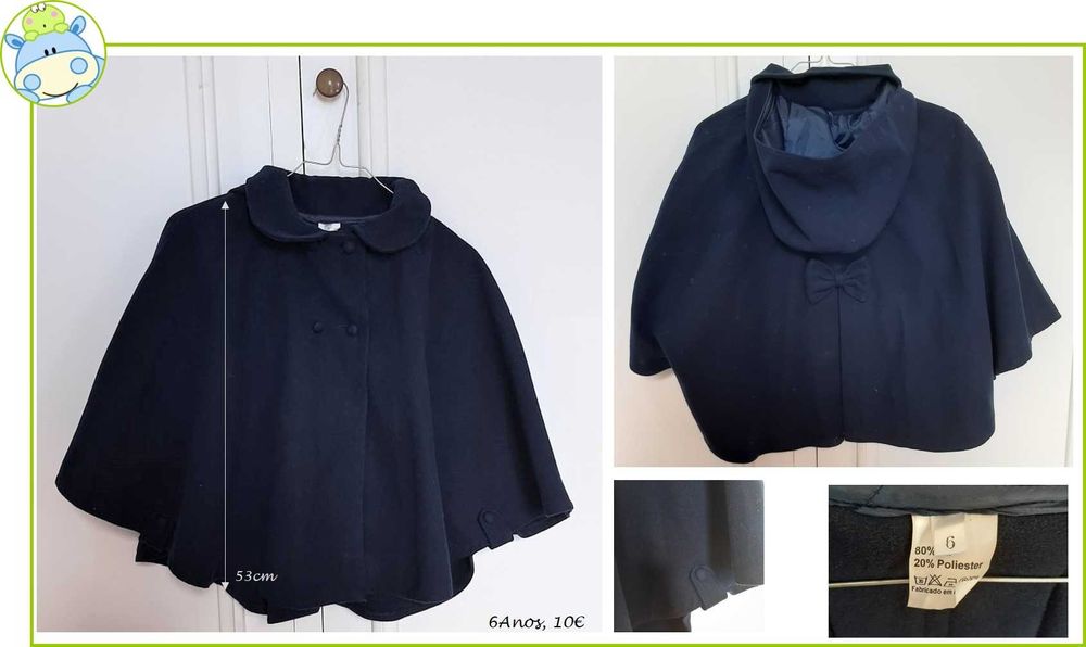 5-6Anos Menina Outono/Inverno - vestidos, camisas e sobretudos