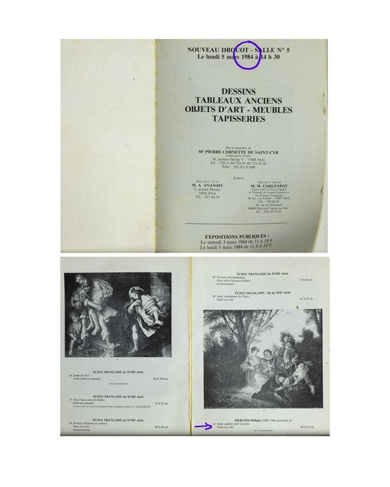 Pintura cena galante Philippe Mercier | século XVIII