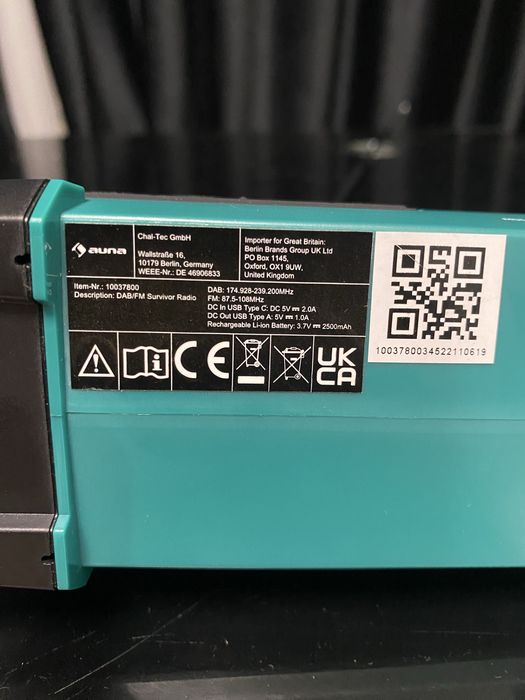 Радіо портативне з Німеччини Auna Patagonia 10037800