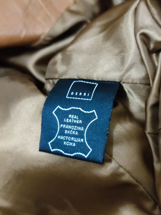 marynarka skórzana brązowa damska M classic sport vintage retro