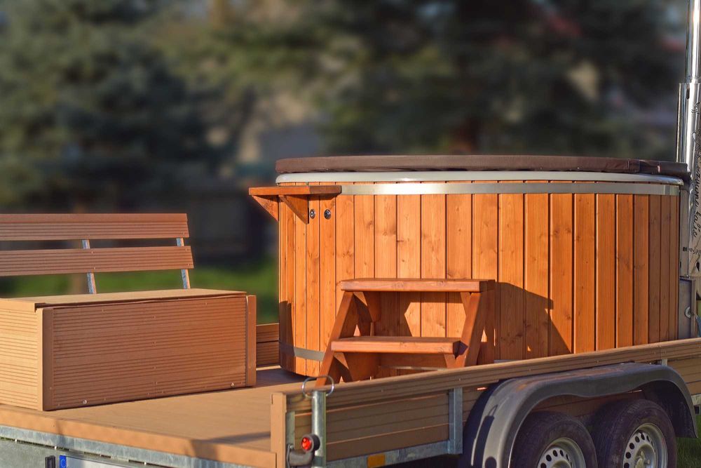 Mobilne Jacuzzi Gorąca Balia Bania Spa Relaks Wynajem Odpoczynek