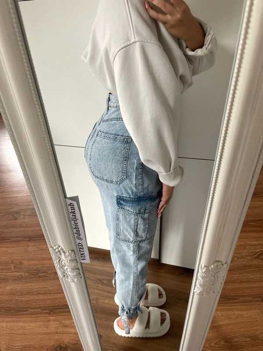 Jeansy utility h&m r. 38