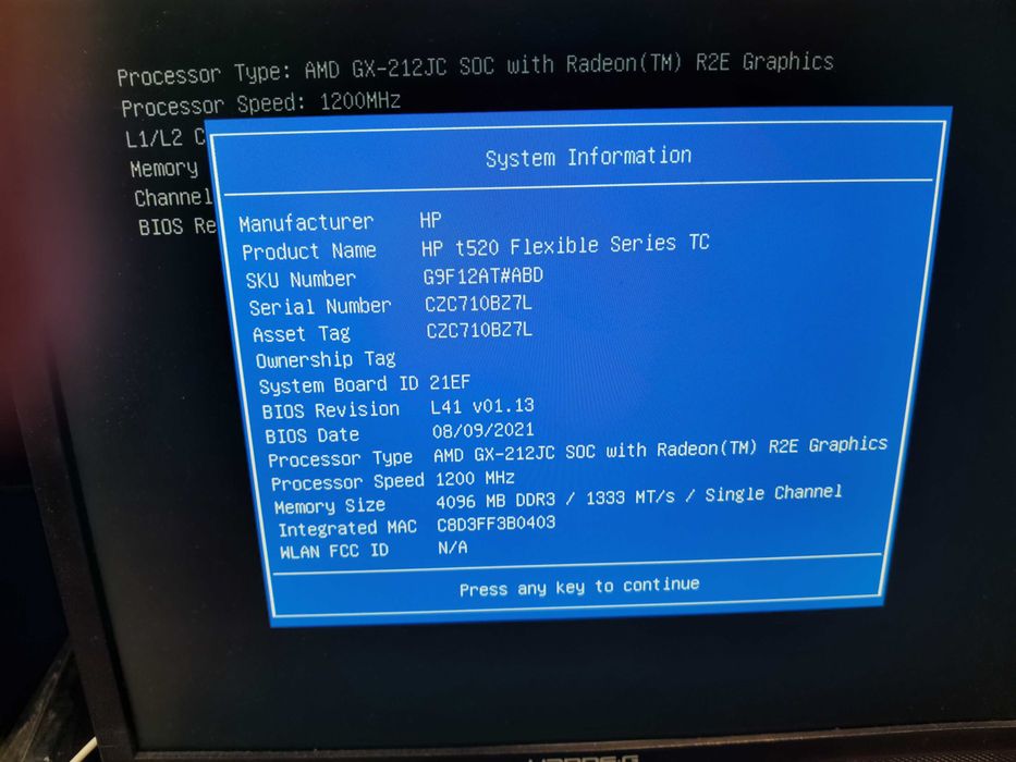 Тонкий клієнт, міні неттоп ПК HP T520