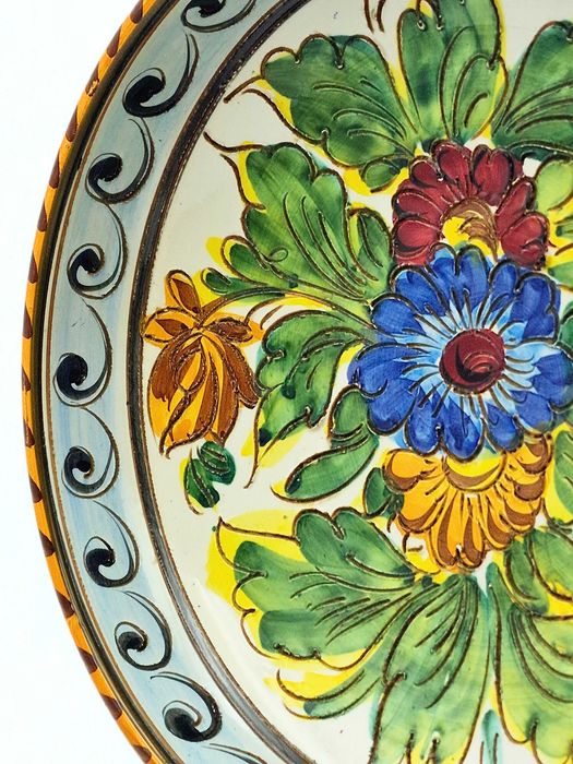 Włoska misa ceramiczna sgraffito 25,5 cm 5011/26 lata 60-70 Italy