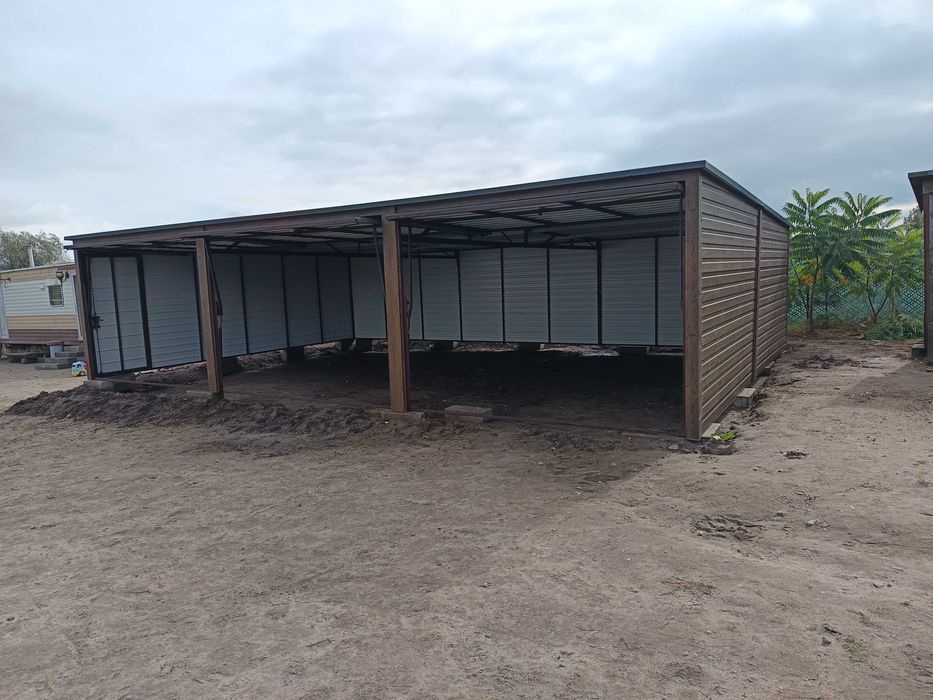 Garaż blaszany garaże blaszane 9x6 profil Rus-Stal kolor 7x5 6x6 5x7