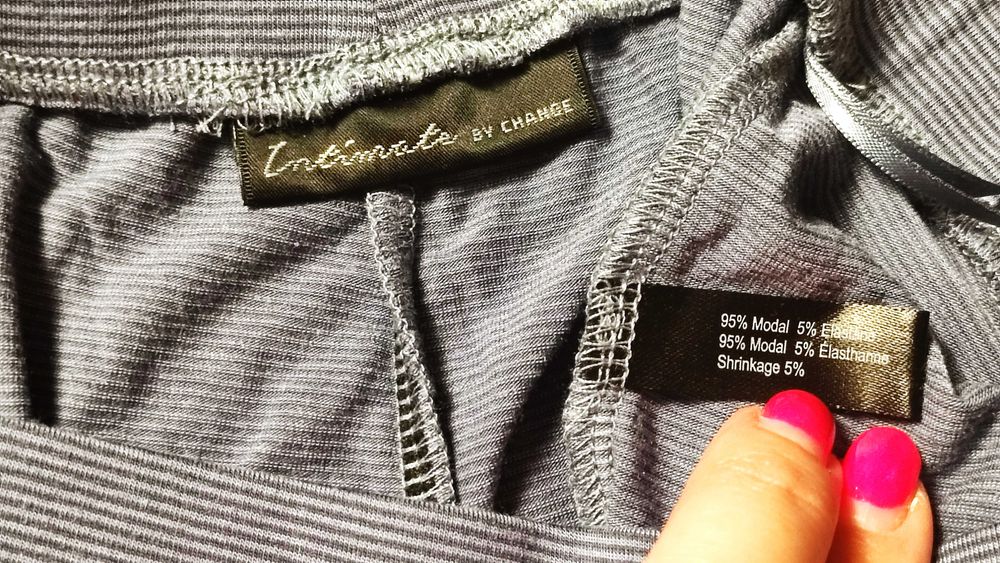 Spodnie joggero-haremki Change M, niebieskie w drobne paski, homewear