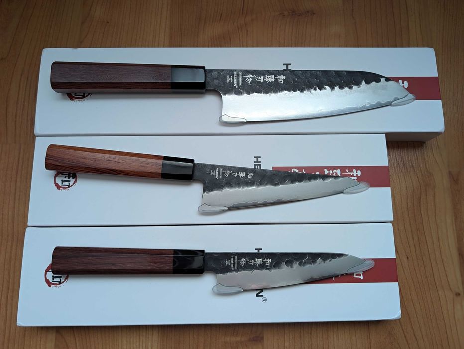 Набор кухонных ножей HEZHEN Classic Japanese 3-layer 10Cr15CoMoV 3 шт.