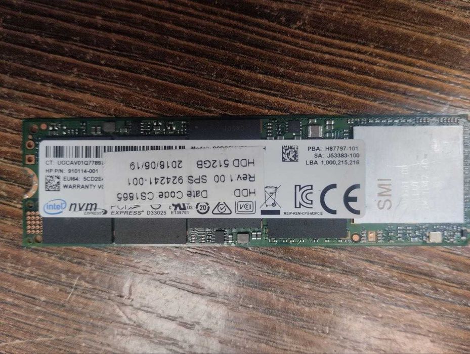 SSD NVMe Intel 512 Gb