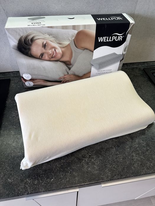 Подушка WELLPUR KVINA Memory foam AIR ортопедична сіра з памʼяттю