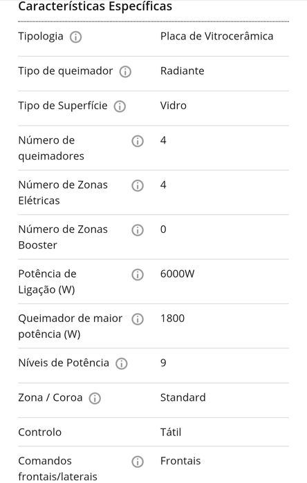 Placa vitroceramica Beko