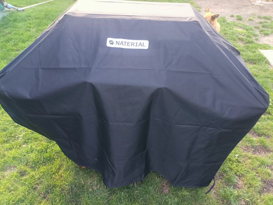 Nowy GRILL Gazowy 15kw LANDMANN TRITON-(12202] + duży pokrowiec drewno