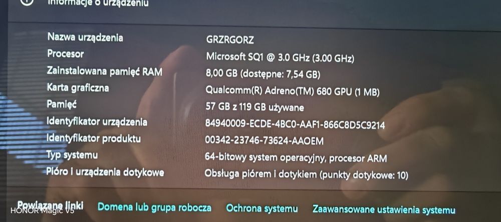 Microsoft Surface Pro x SQ1