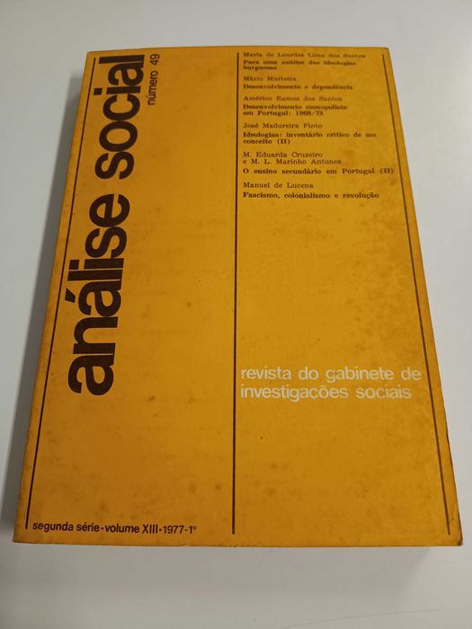 Revista do gabinete de investigações sociais: análise social