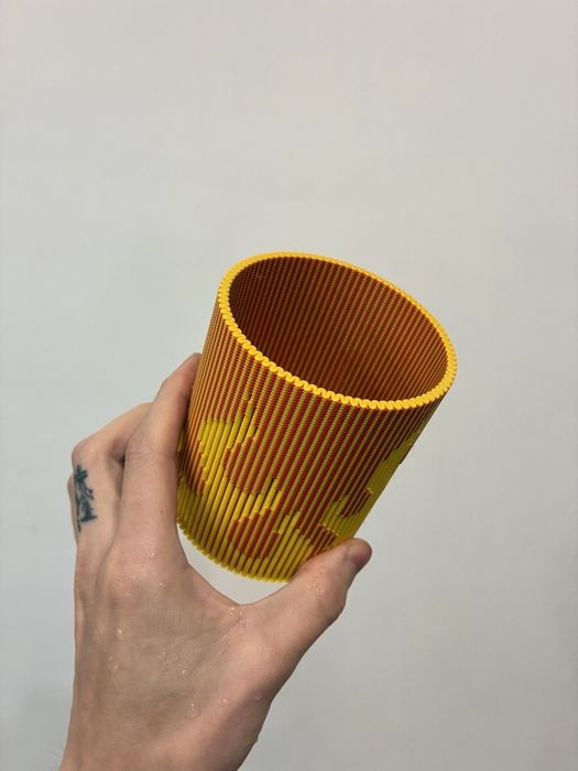 Vaso halftone técnica com efeito de fogo