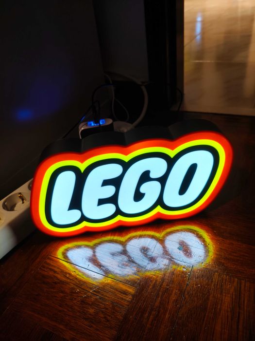Luminária Estilo LEGO 3D LED – Decoração Criativa com Luz