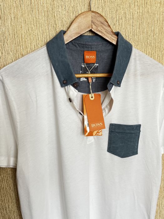 Біла футболка, футболка-поло hugo boss, оригінал, нова