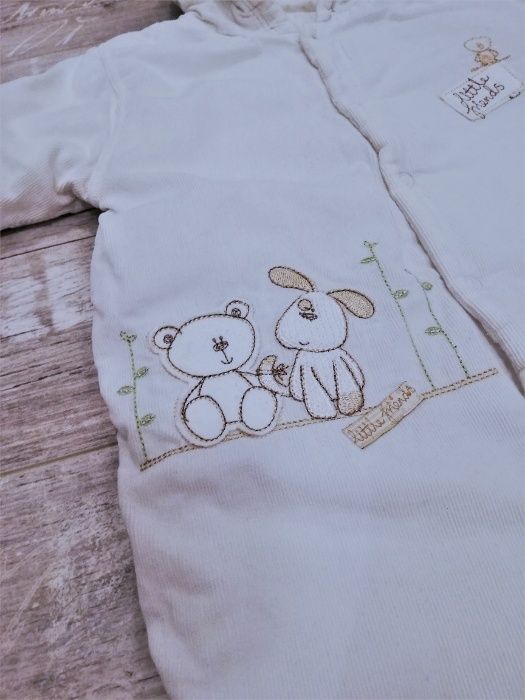 Kombinezon biały uniseks 62 Little Friends Marks & Spencer Chrzciny