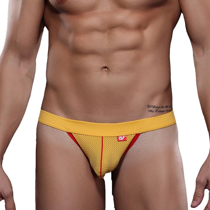 Męskie Sexowne Siateczkowe Stringi i Jockstrapy w Jednym - L