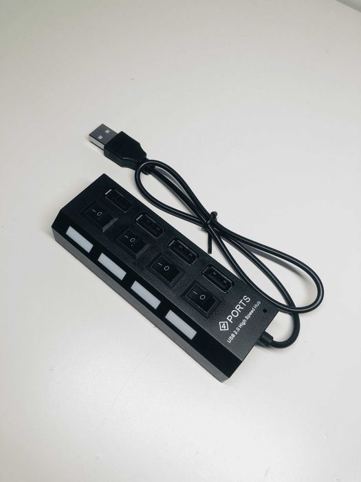 4-portowy Hub USB One Drag Four – szybki splitter, mini, Plug & Play