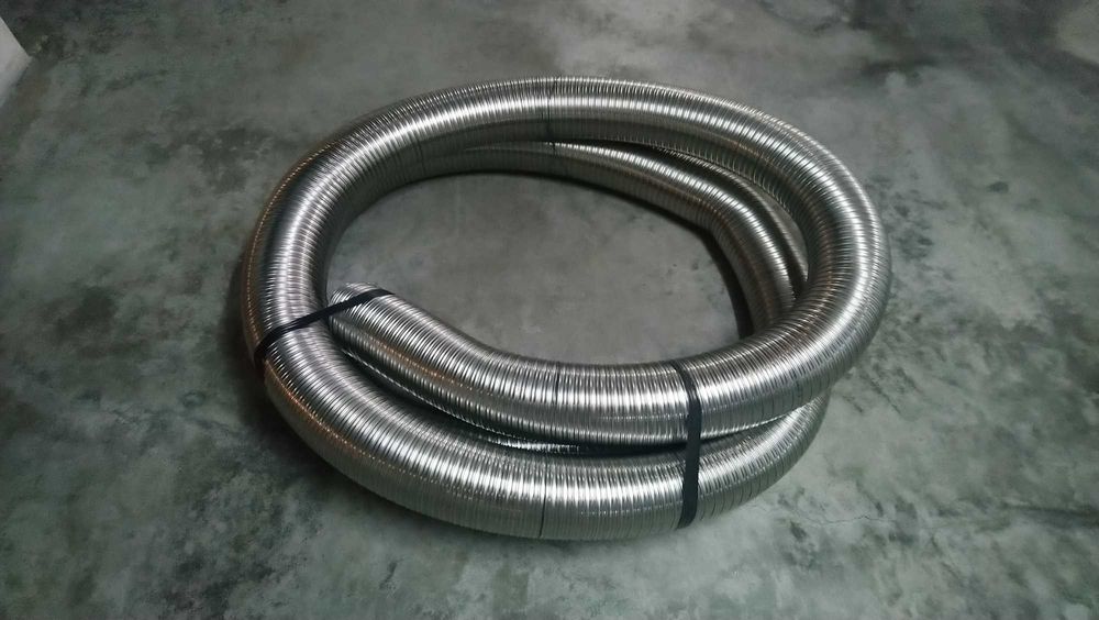 Tubo inox flexível duplo de 150mm 7mt