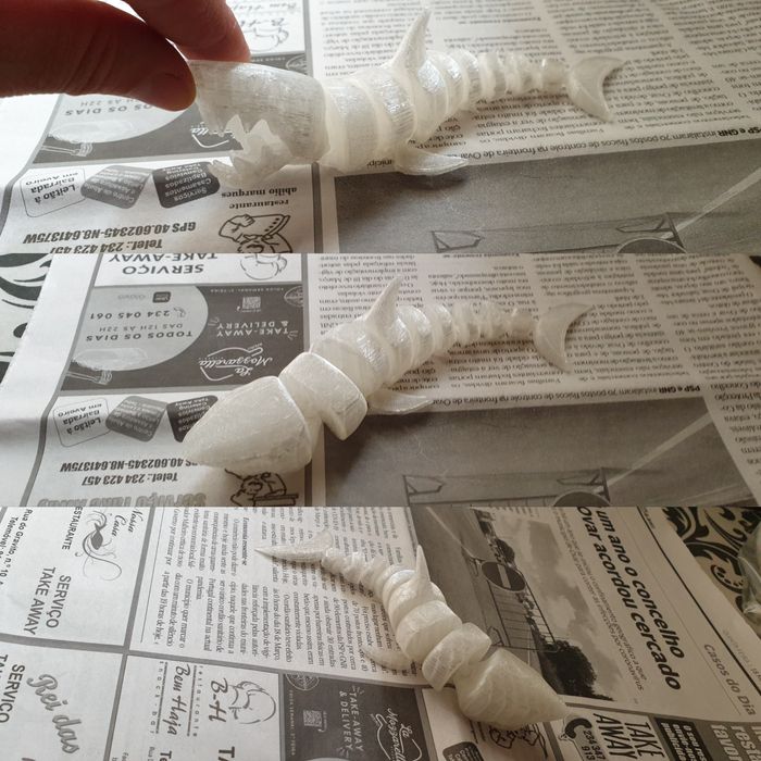 Animais articulados - Tubarao / Tubarao Martelo / Polvo / Camaleao