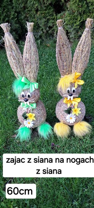 Zajac z siana  ozdoba Wielkanocna