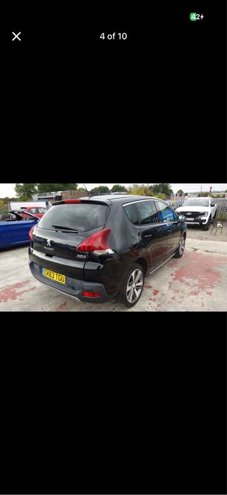 2013 Peugeot 3008 1.6 hdi allure Czarny Anglik