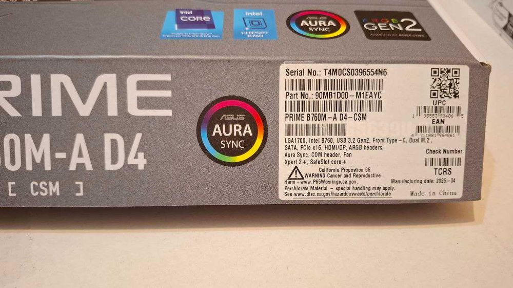 Комплект: Core™ i5 14400 + ASUS PRIME B760M-A D4-CSM + DDR4 16GB