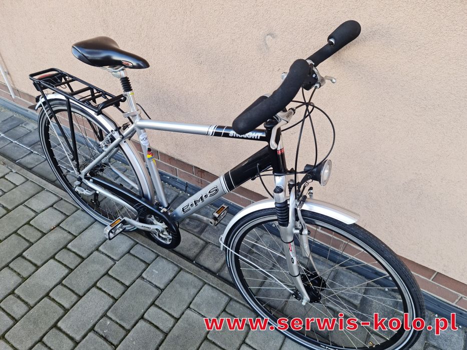 Rower męski trekkingowy EMS koła 28 SHIMANO DEORE aluminium rabat