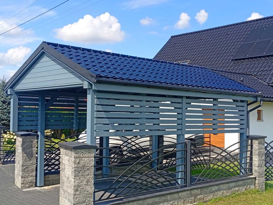 Wiata jedno spadowa wiata samochowa zadaszenie jednospadowe