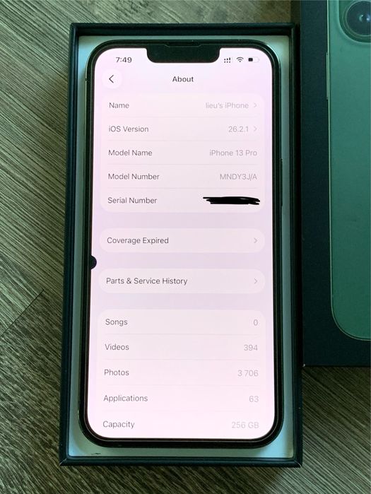 iPhone 13 pro, 256gb, Alpine Green