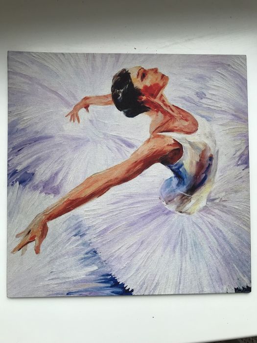 Картина балерина шовкографія шелкографія репродукція на ткані Україна