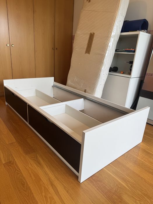 Cama de solteiro 90x200 flaxa ikea
