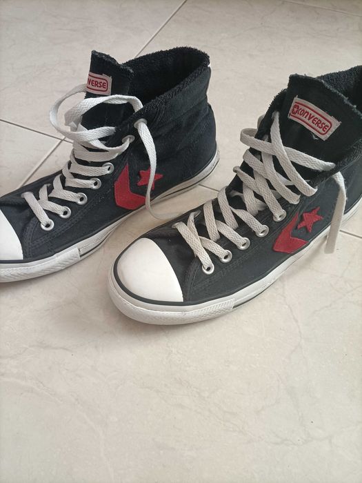 Converse Star Player Re-Issue High Top – Preto/Vermelho – Tam. 41