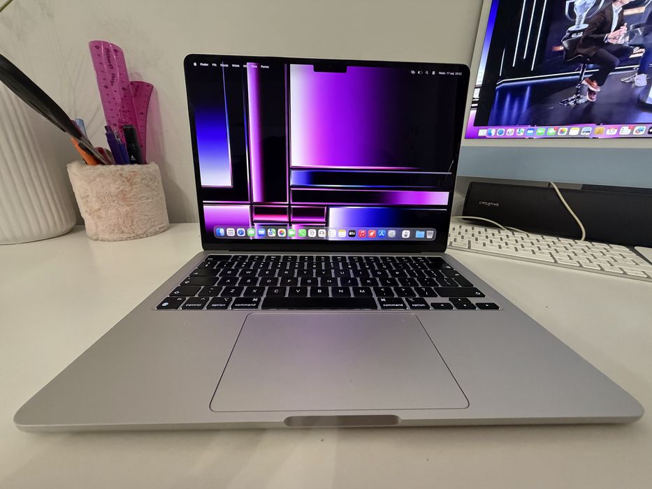 Macbook Air 13” M2 Silver 16/256gb Idealny Bateria 96%