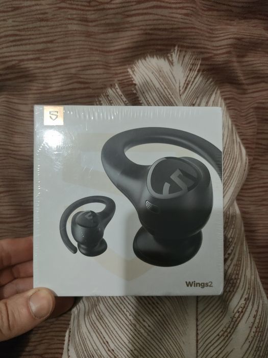Tws наушники для спорта Soundpeats Wings 2, black, оригинал #