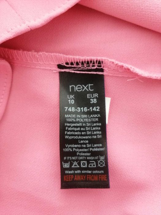 Bluzka damska długi rękaw Next Stójka róż rozmiar M/10/38