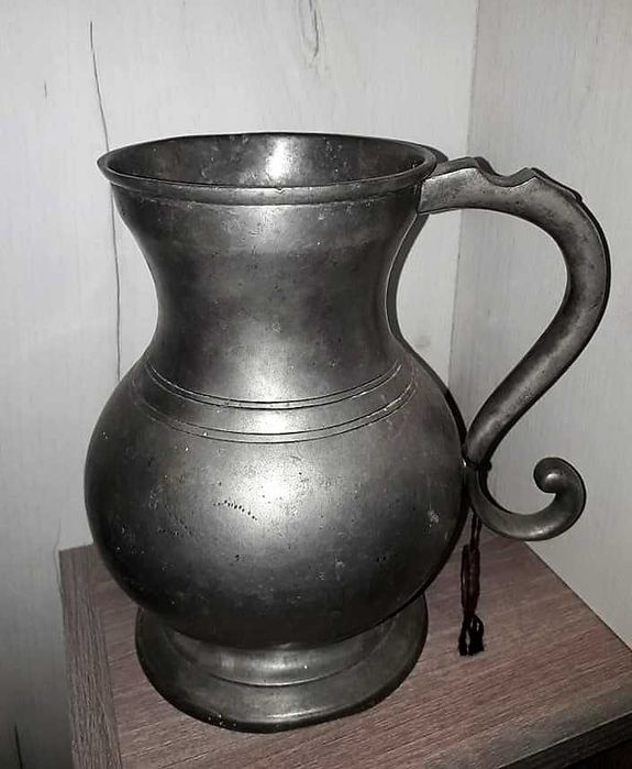 Олов'яний масивний глечик, сургучна печатка, Франція (Париж)