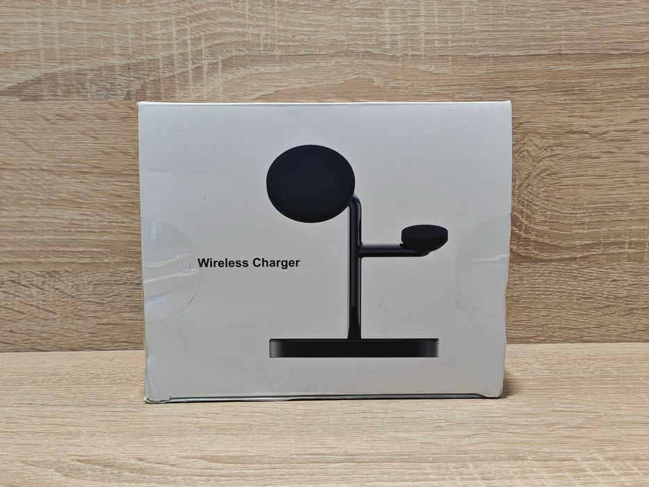 Magnetyczna ładowarka 3 w 1 W18 czarna komplet