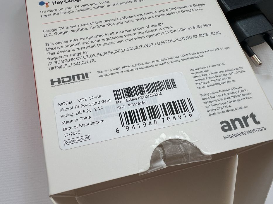 Xiaomi Smart TV Box S (3rd Gen) 2/32 GB MDZ-32-AA