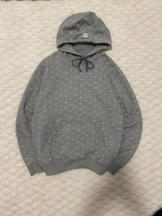 Nike monogram nsw hoodie кофта найк монограмна сіра худі оригінал С