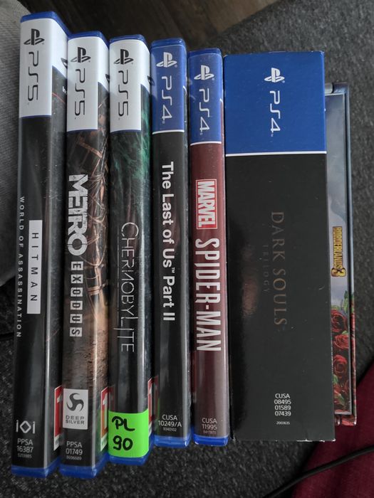 Zestaw gier PlayStation Dark Souls Spiderman Last of Us Metro