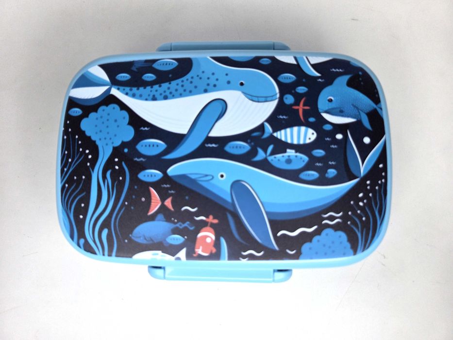 LUNCHBOX Śniadaniówka Dla Dzieci, 3 Przegródki, Sztućce-BOHEVA