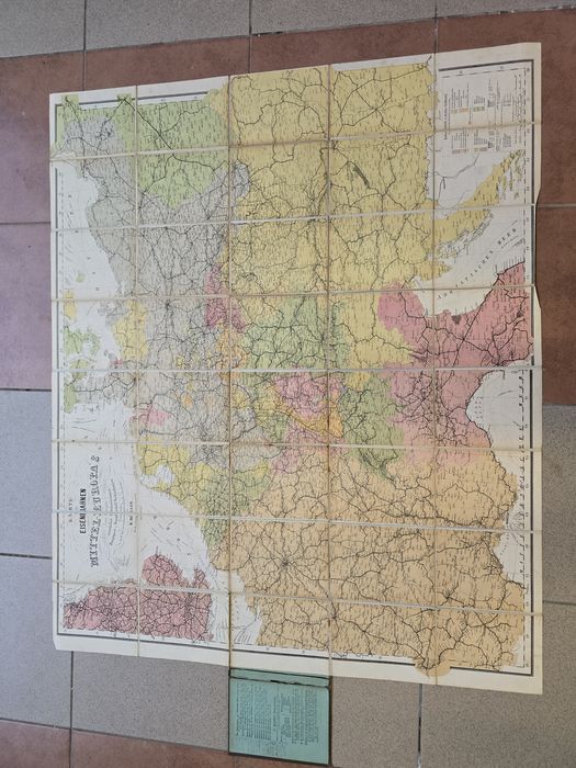 Ksiazka zabytkowa mapa kolejowa