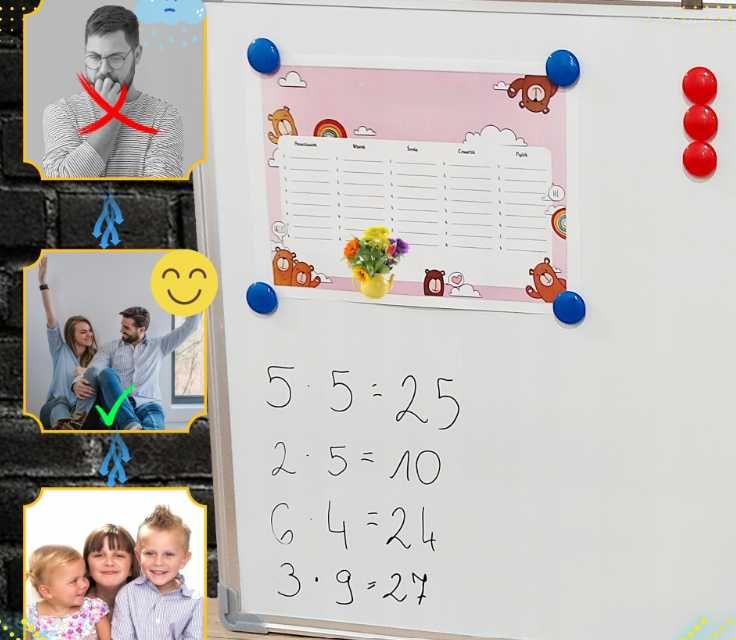 Tablica MAGNETYCZNA + Markery 168 SZT ZESTAW XXL do szkoły dla dziecka