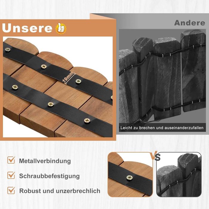 Nowe obrzeże ogrodowe / płotek / ogrodzenie / palisada/ kotwa !K229!