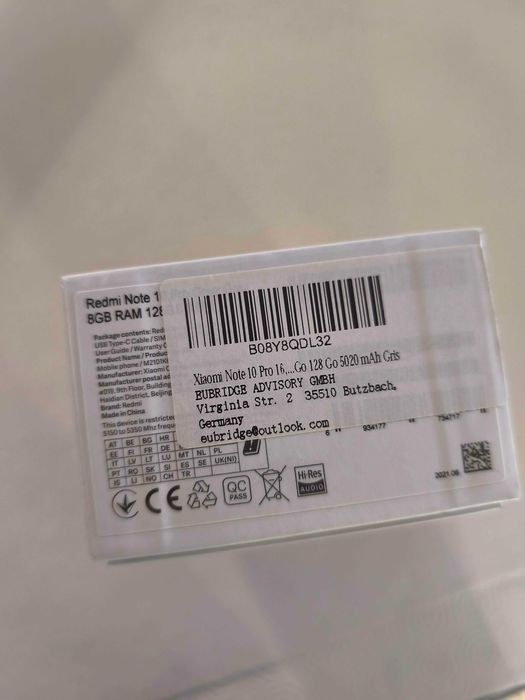 Xiaomi Redmi Note 10 Pro - 128GB - 8GB - Onyx Gray