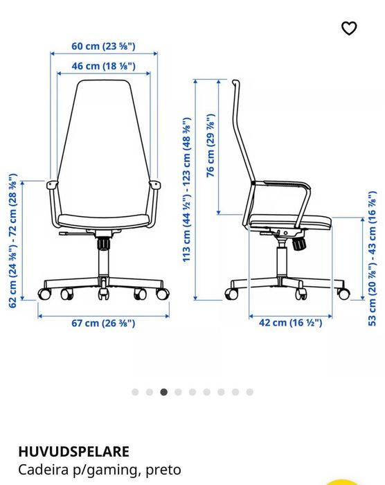 Cadeira escritório preta