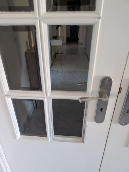 Porta dupla interior com vidro
