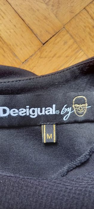 Desigual Sukienka czarna w geometryczne wzory M